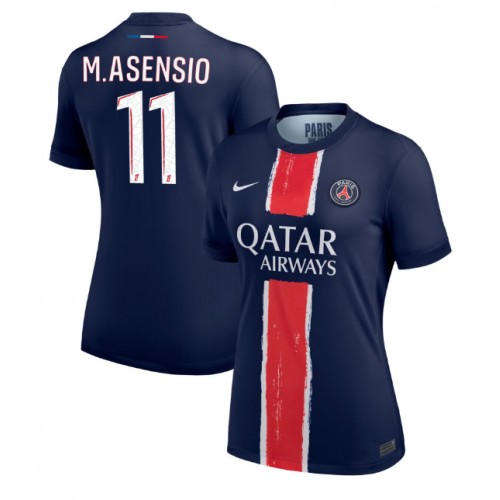 Fotballdrakt Dame Paris Saint-Germain Marco Asensio #11 Hjemmedrakt 2024-25 Kortermet